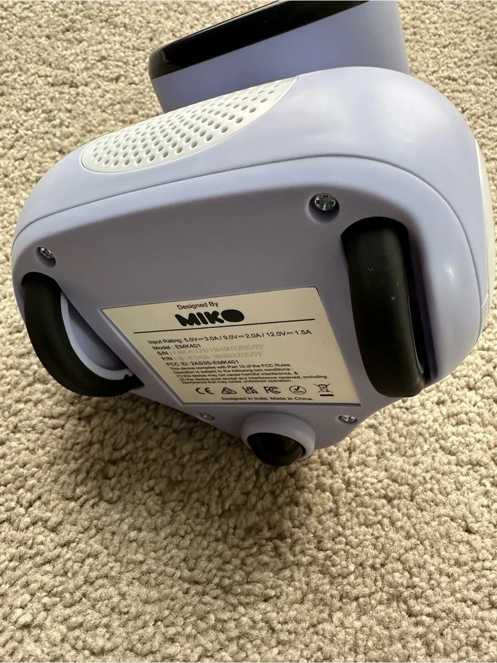 Miko Mini Robot Companion Educational Learning STEM Toy Interactive Lilac